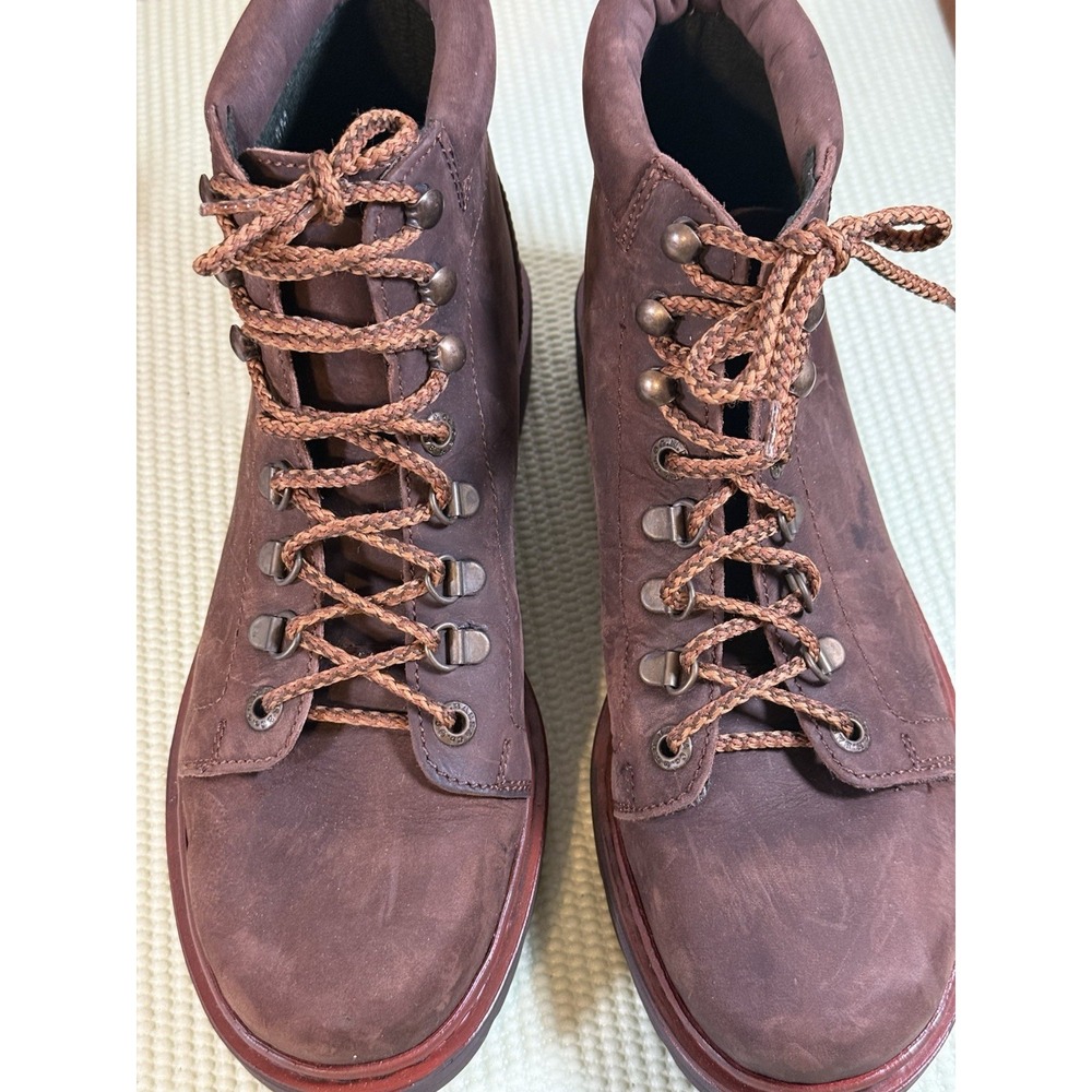 G.H. Bass & Co. Men's Brown Leather Ankle Lace Up Boots Round Toe US 9 casual